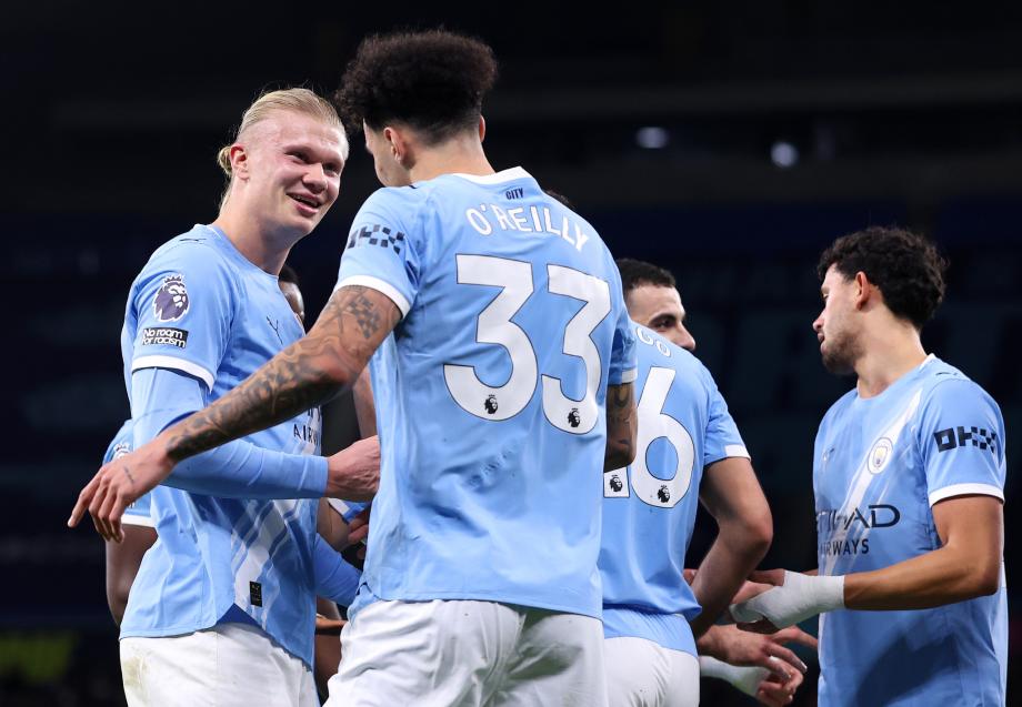 英超-奥赖利双响 曼城2-1力克纽卡斯尔距榜首2分